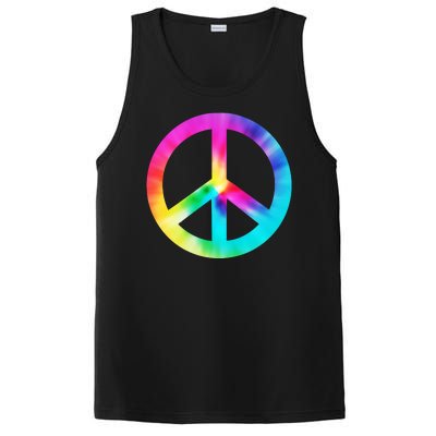 Trippy Rainbow Peace Sign PosiCharge Competitor Tank