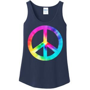 Trippy Rainbow Peace Sign Ladies Essential Tank