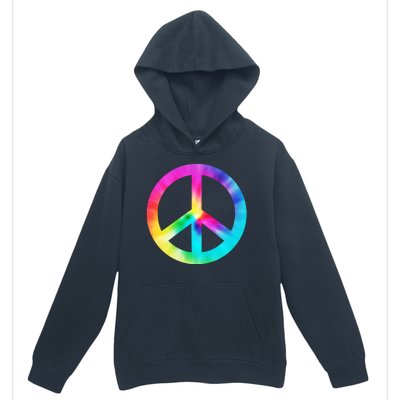 Trippy Rainbow Peace Sign Urban Pullover Hoodie