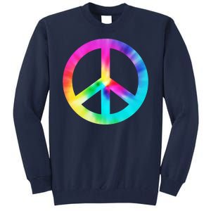 Trippy Rainbow Peace Sign Tall Sweatshirt