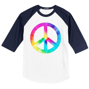 Trippy Rainbow Peace Sign Baseball Sleeve Shirt