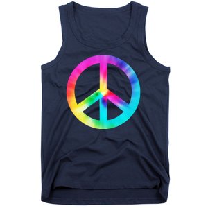 Trippy Rainbow Peace Sign Tank Top