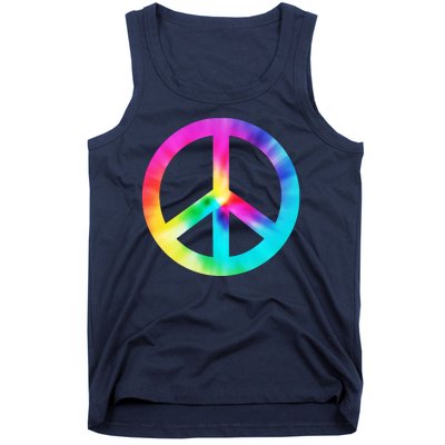 Trippy Rainbow Peace Sign Tank Top