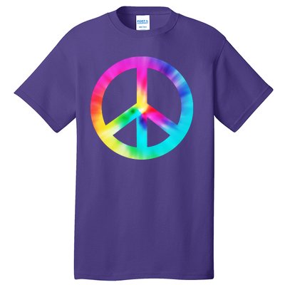 Trippy Rainbow Peace Sign Tall T-Shirt