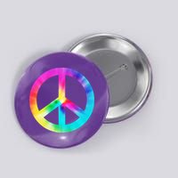 Trippy Rainbow Peace Sign Button