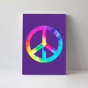 Trippy Rainbow Peace Sign Canvas