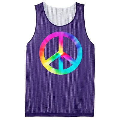 Trippy Rainbow Peace Sign Mesh Reversible Basketball Jersey Tank