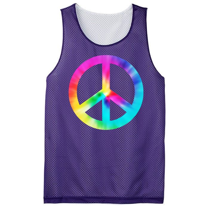 Trippy Rainbow Peace Sign Mesh Reversible Basketball Jersey Tank