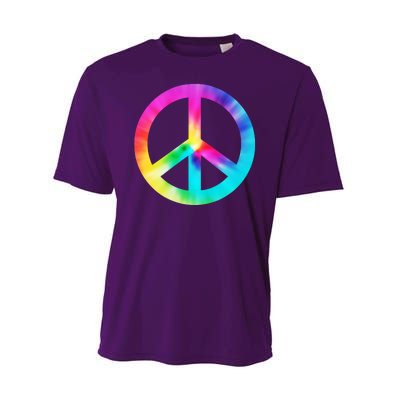 Trippy Rainbow Peace Sign Performance Sprint T-Shirt