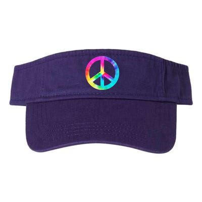 Trippy Rainbow Peace Sign Visor
