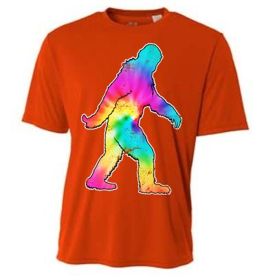 Trippy Sasquatch Tie Dye Colorful Bigfoot Cooling Performance Crew T-Shirt