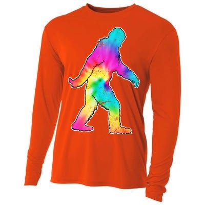 Trippy Sasquatch Tie Dye Colorful Bigfoot Cooling Performance Long Sleeve Crew