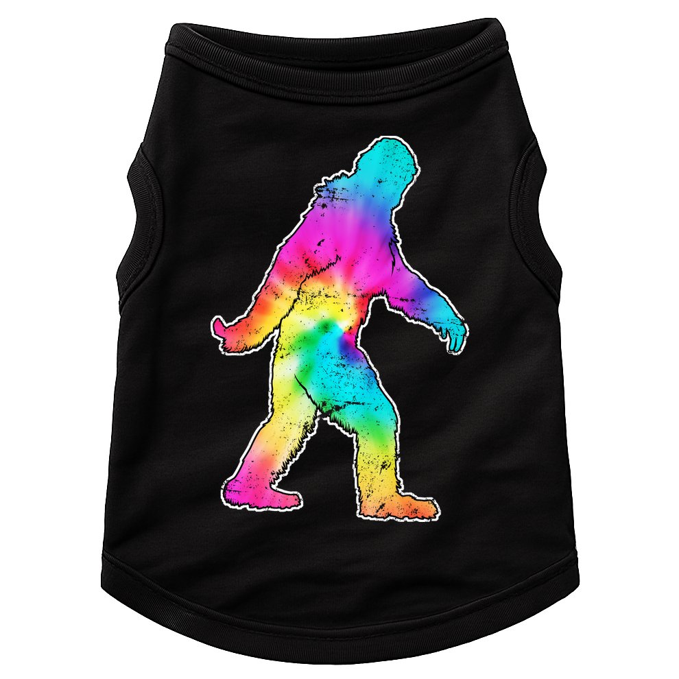 Trippy Sasquatch Tie Dye Colorful Bigfoot Doggie Tank