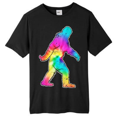 Trippy Sasquatch Tie Dye Colorful Bigfoot Tall Fusion ChromaSoft Performance T-Shirt