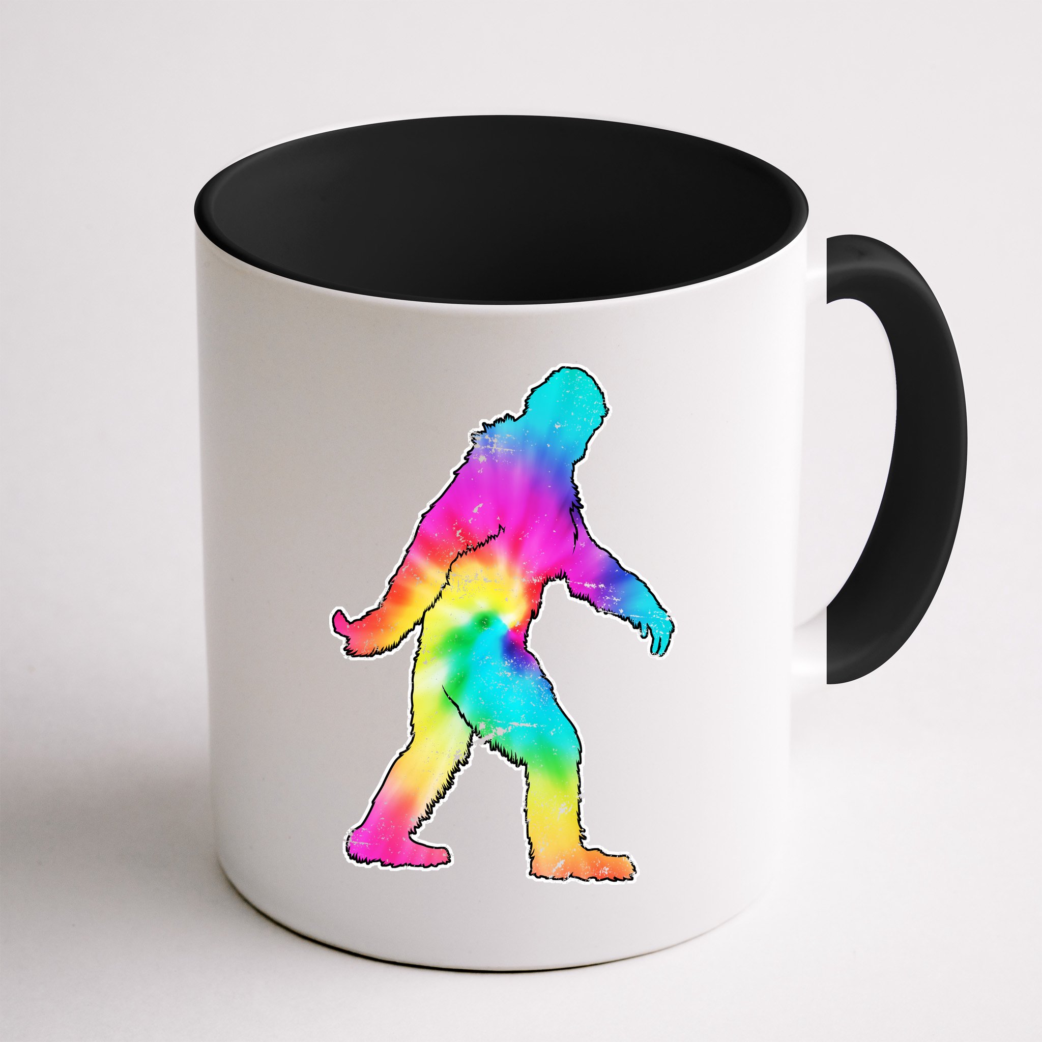 Trippy Sasquatch Tie Dye Colorful Bigfoot Mug