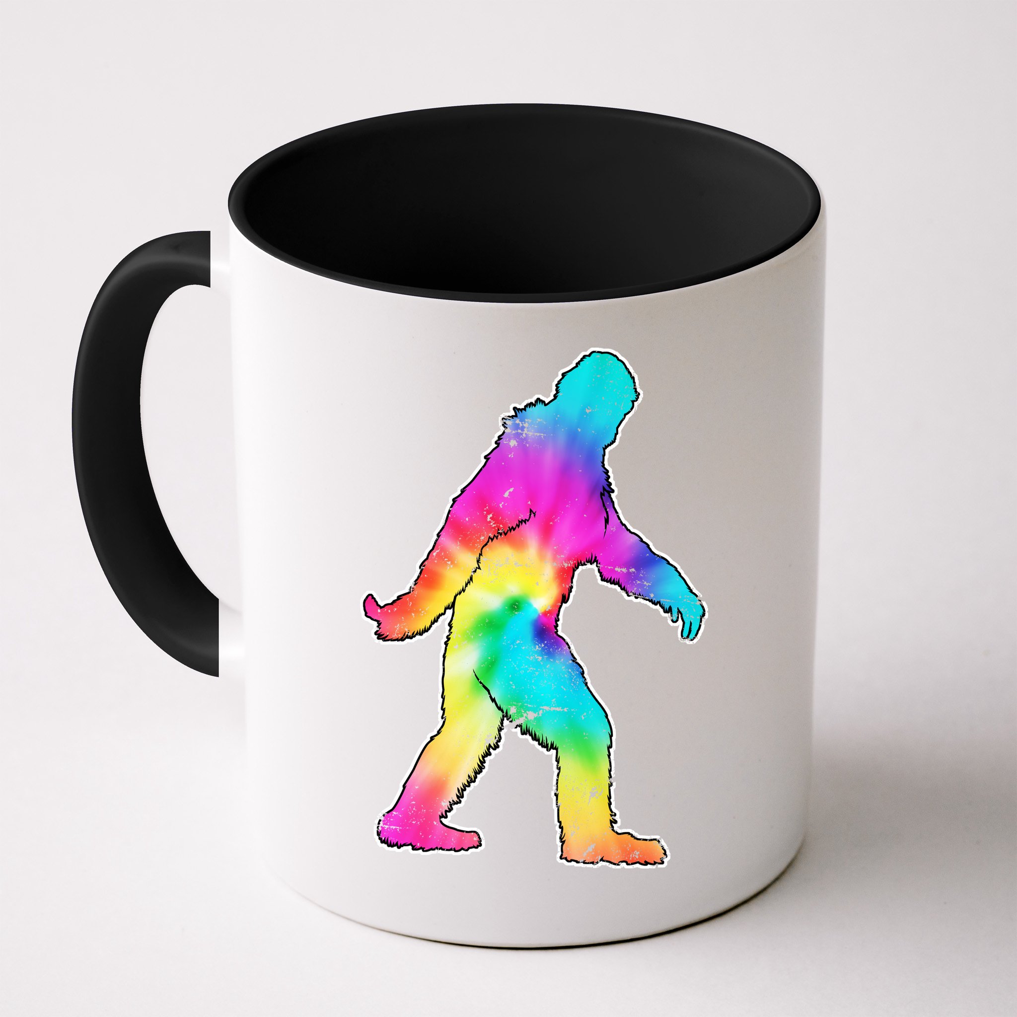Trippy Sasquatch Tie Dye Colorful Bigfoot Mug