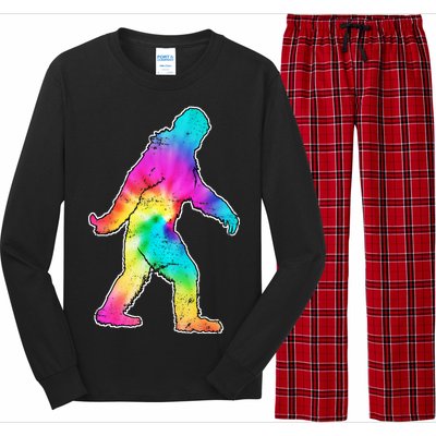 Trippy Sasquatch Tie Dye Colorful Bigfoot Long Sleeve Pajama Set