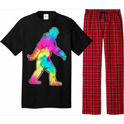 Trippy Sasquatch Tie Dye Colorful Bigfoot Pajama Set