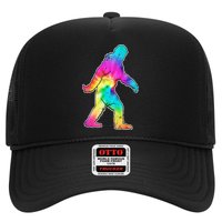 Trippy Sasquatch Tie Dye Colorful Bigfoot Trucker Hat