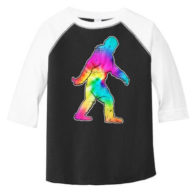Trippy Sasquatch Tie Dye Colorful Bigfoot Toddler Fine Jersey T-Shirt