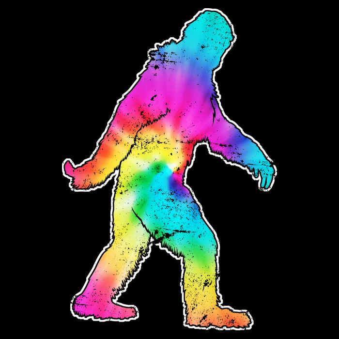Trippy Sasquatch Tie Dye Colorful Bigfoot Wool Snapback Cap