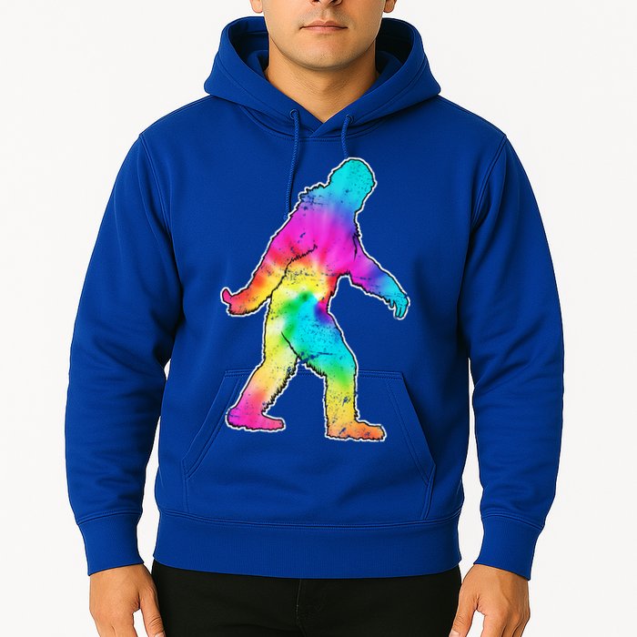 Trippy Sasquatch Tie Dye Colorful Bigfoot Hoodie