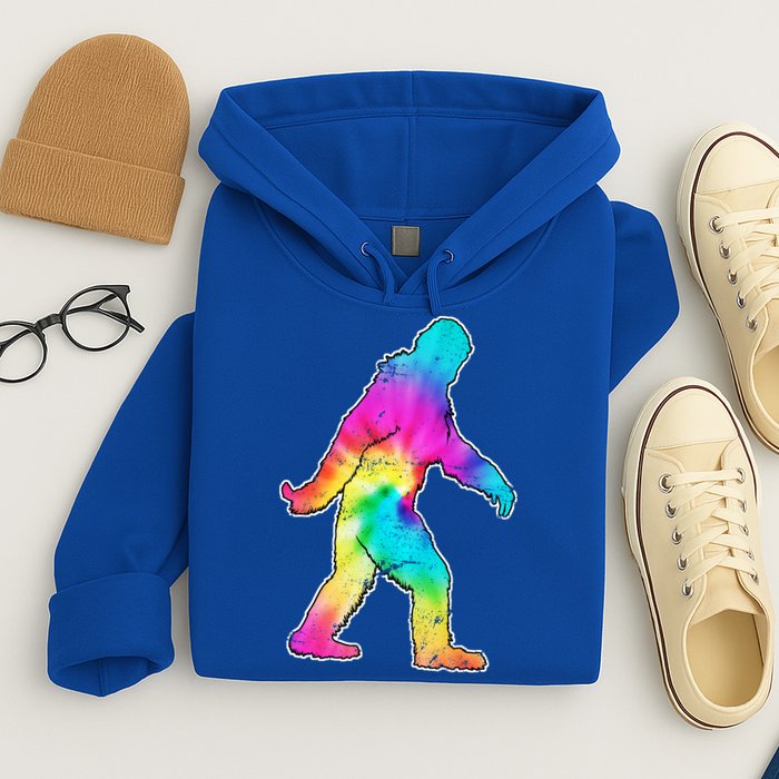 Trippy Sasquatch Tie Dye Colorful Bigfoot Hoodie