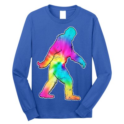 Trippy Sasquatch Tie Dye Colorful Bigfoot Long Sleeve Shirt