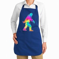 Trippy Sasquatch Tie Dye Colorful Bigfoot Apron