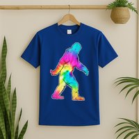 Trippy Sasquatch Tie Dye Colorful Bigfoot T-Shirt