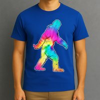 Trippy Sasquatch Tie Dye Colorful Bigfoot T-Shirt
