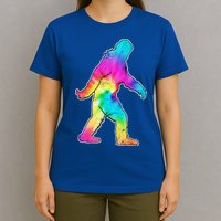 Trippy Sasquatch Tie Dye Colorful Bigfoot T-Shirt