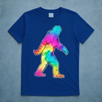 Trippy Sasquatch Tie Dye Colorful Bigfoot T-Shirt