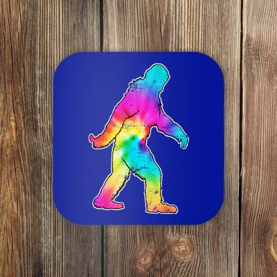 Trippy Sasquatch Tie Dye Colorful Bigfoot Coaster