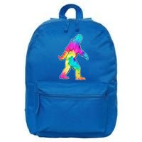 Trippy Sasquatch Tie Dye Colorful Bigfoot 16 in Basic Backpack