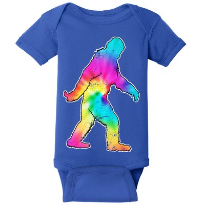 Trippy Sasquatch Tie Dye Colorful Bigfoot Baby Bodysuit