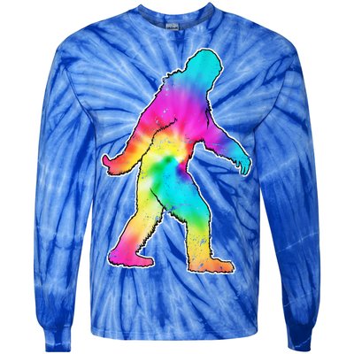 Trippy Sasquatch Tie Dye Colorful Bigfoot Tie-Dye Long Sleeve Shirt