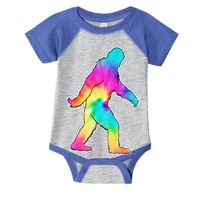 Trippy Sasquatch Tie Dye Colorful Bigfoot Infant Baby Jersey Bodysuit