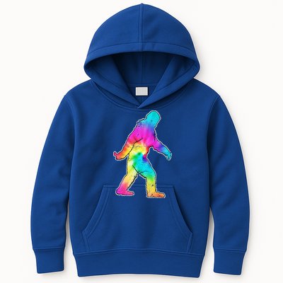 Trippy Sasquatch Tie Dye Colorful Bigfoot Kids Hoodie