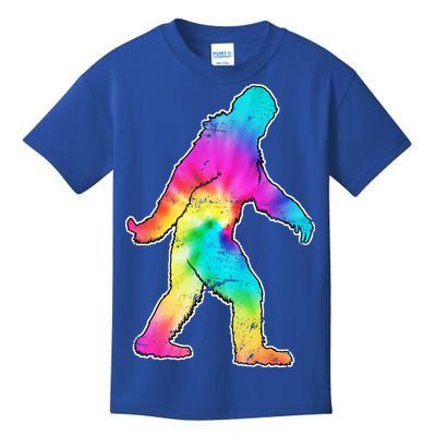 Trippy Sasquatch Tie Dye Colorful Bigfoot Kids T-Shirt