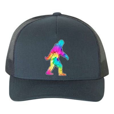 Trippy Sasquatch Tie Dye Colorful Bigfoot Yupoong Adult 5-Panel Trucker Hat