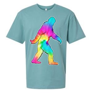 Trippy Sasquatch Tie Dye Colorful Bigfoot Sueded Cloud Jersey T-Shirt