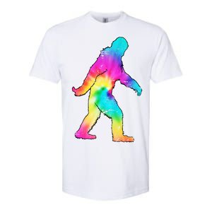 Trippy Sasquatch Tie Dye Colorful Bigfoot Softstyle CVC T-Shirt