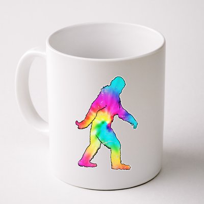 Trippy Sasquatch Tie Dye Colorful Bigfoot Coffee Mug