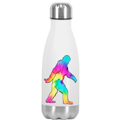 Trippy Sasquatch Tie Dye Colorful Bigfoot Stainless Steel Insulated Water Bottle