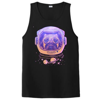 Trippy Space Colors Astronaut Pug Dog PosiCharge Competitor Tank