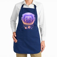 Trippy Space Colors Astronaut Pug Dog Apron
