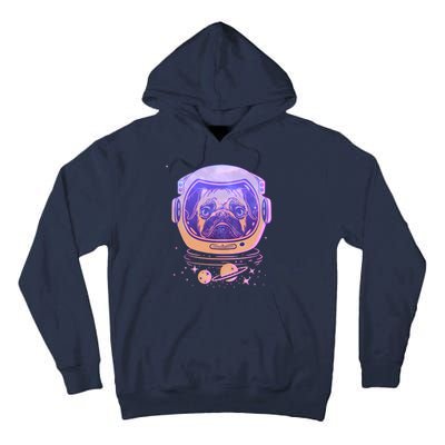 Trippy Space Colors Astronaut Pug Dog Tall Hoodie