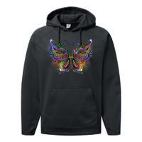 Trippy Variegated Butterfly Performance Fleece Hoodie