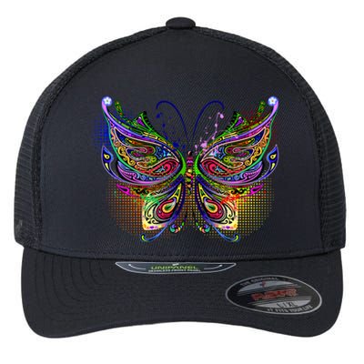 Trippy Variegated Butterfly Flexfit Unipanel Trucker Cap